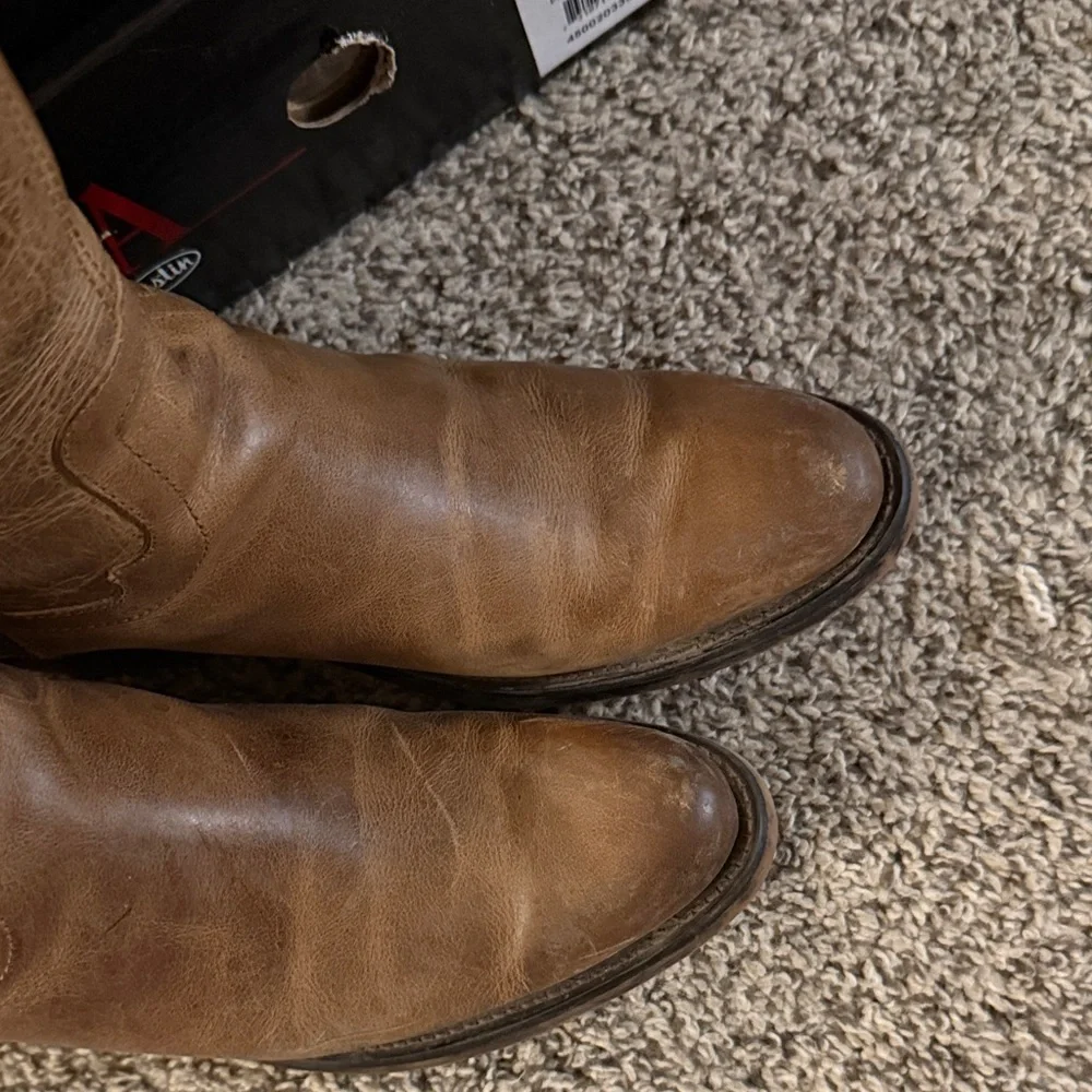 Reba by Justin Tan Leather Tucsan Boots - Picture 4 of 7